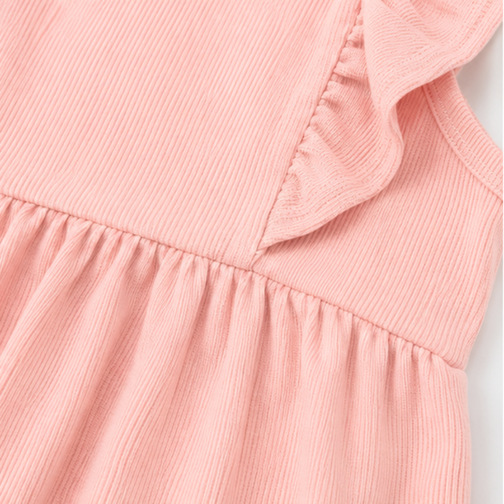 Vestido Infantil Feminino Kamylus Lina e Lou Malha Piqué Trabalhada