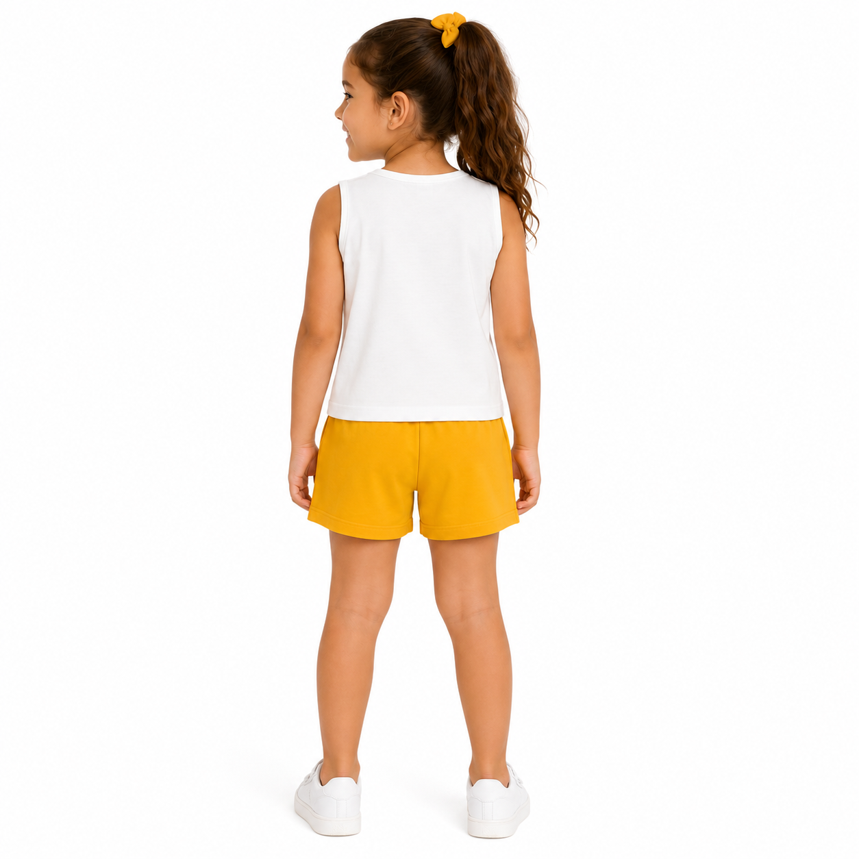 Conjunto Infantil Feminino Kyly Menina Fotógrafa Regata e Shorts