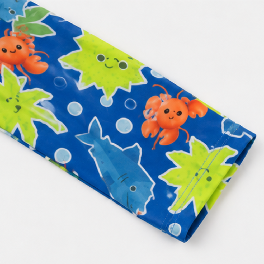 Conjunto de Praia Infantil Masculino Kamylus Tchibum Lagosta Proteção UV 50+ Dri-Fit com Sunga