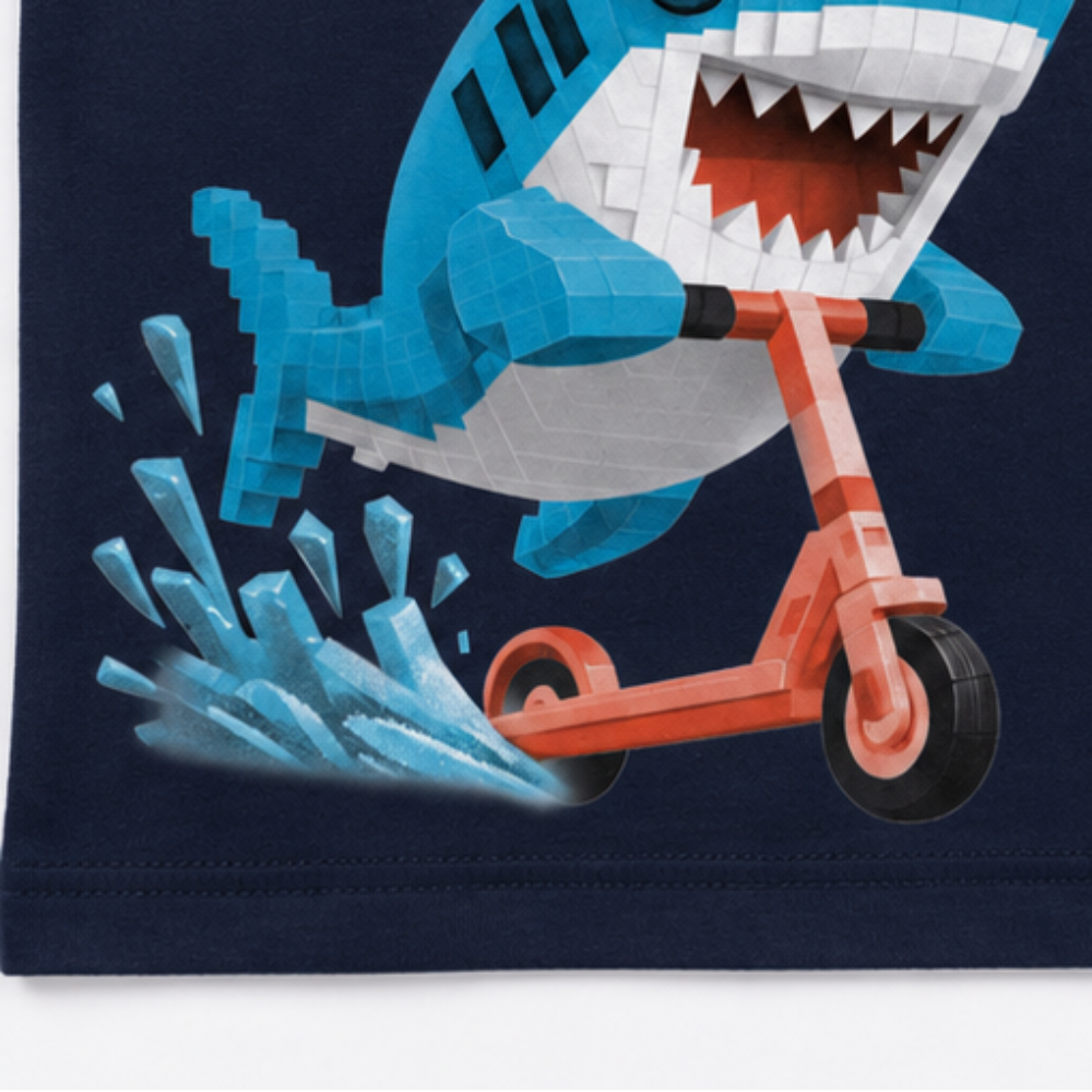 Camiseta Regata Infantil Masculina Kyly Tubarão Ride The Wave Algodão