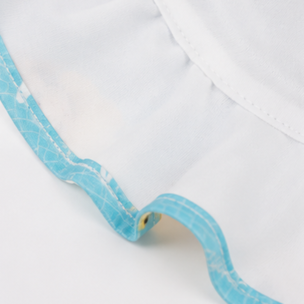 Maiô Manga Longa Infantil Baby Kamylus Tchibum Cachorrinha com Chapéu Proteção UV 50+ Dri-Fit