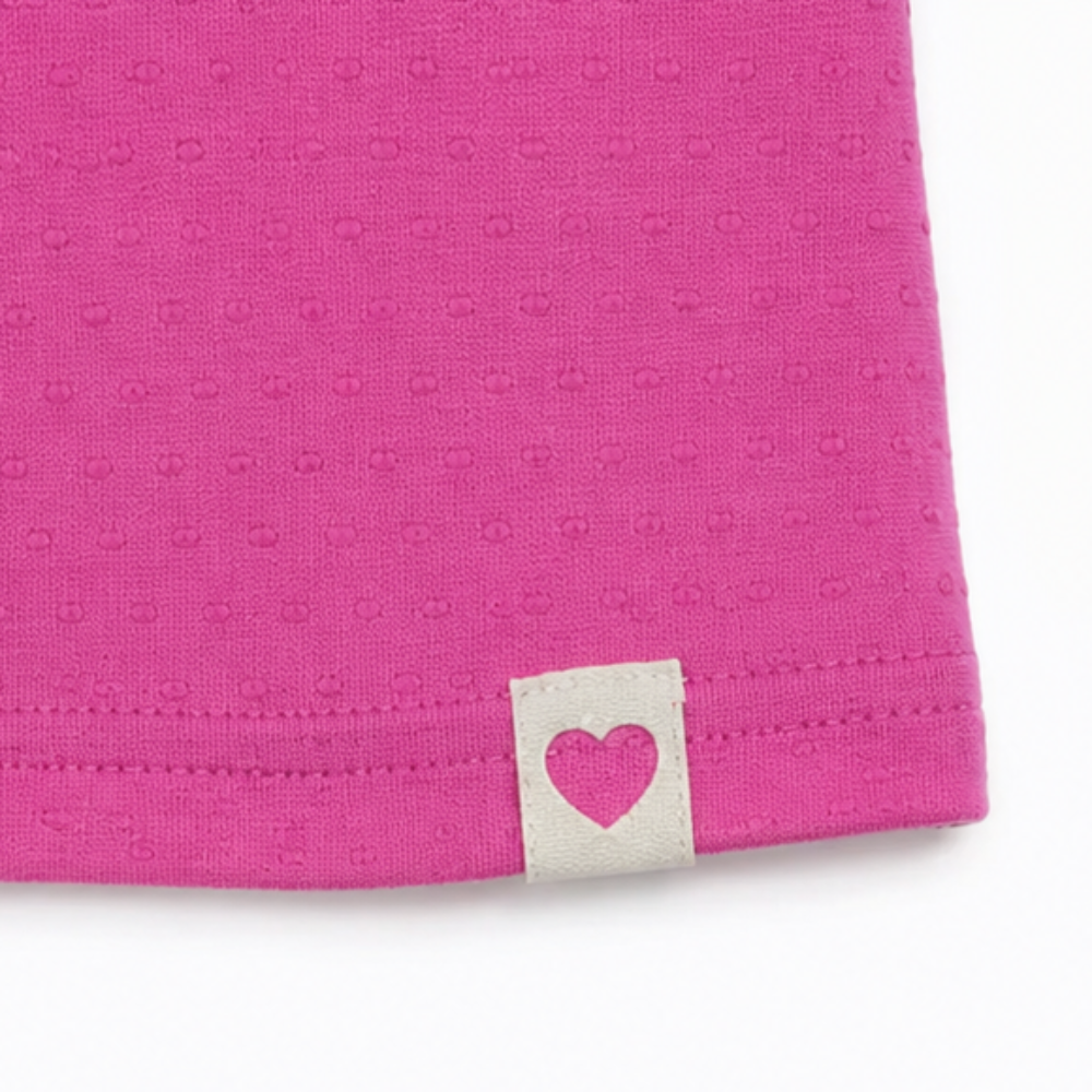 Conjunto Infantil Feminino Alakazoo Cerejas Coração Malha Nikko Cropped e Short-Saia