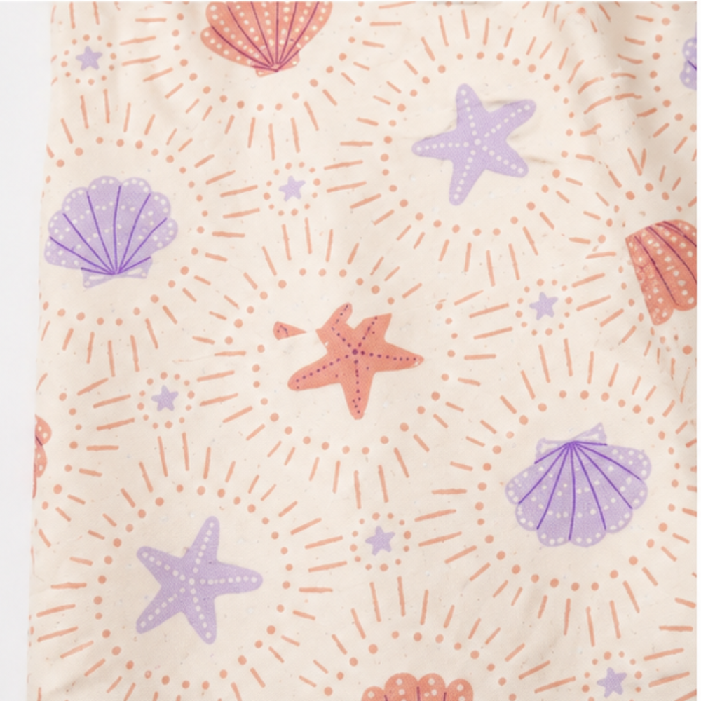 Conjunto Infantil Feminino Alakazoo Fundo do Mar Blusa Alcinha e Short Moletinho