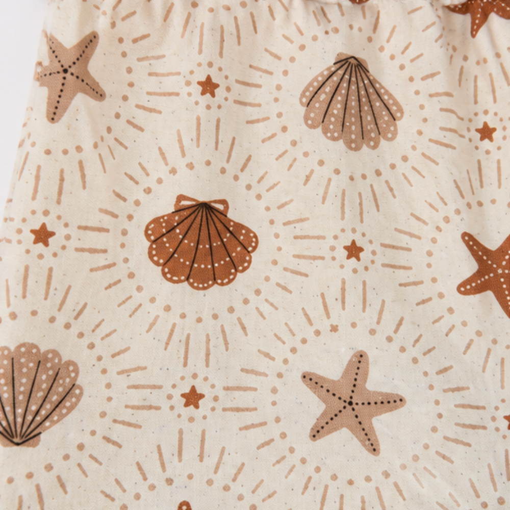 Conjunto Infantil Feminino Alakazoo Fundo do Mar Blusa Alcinha e Short Moletinho