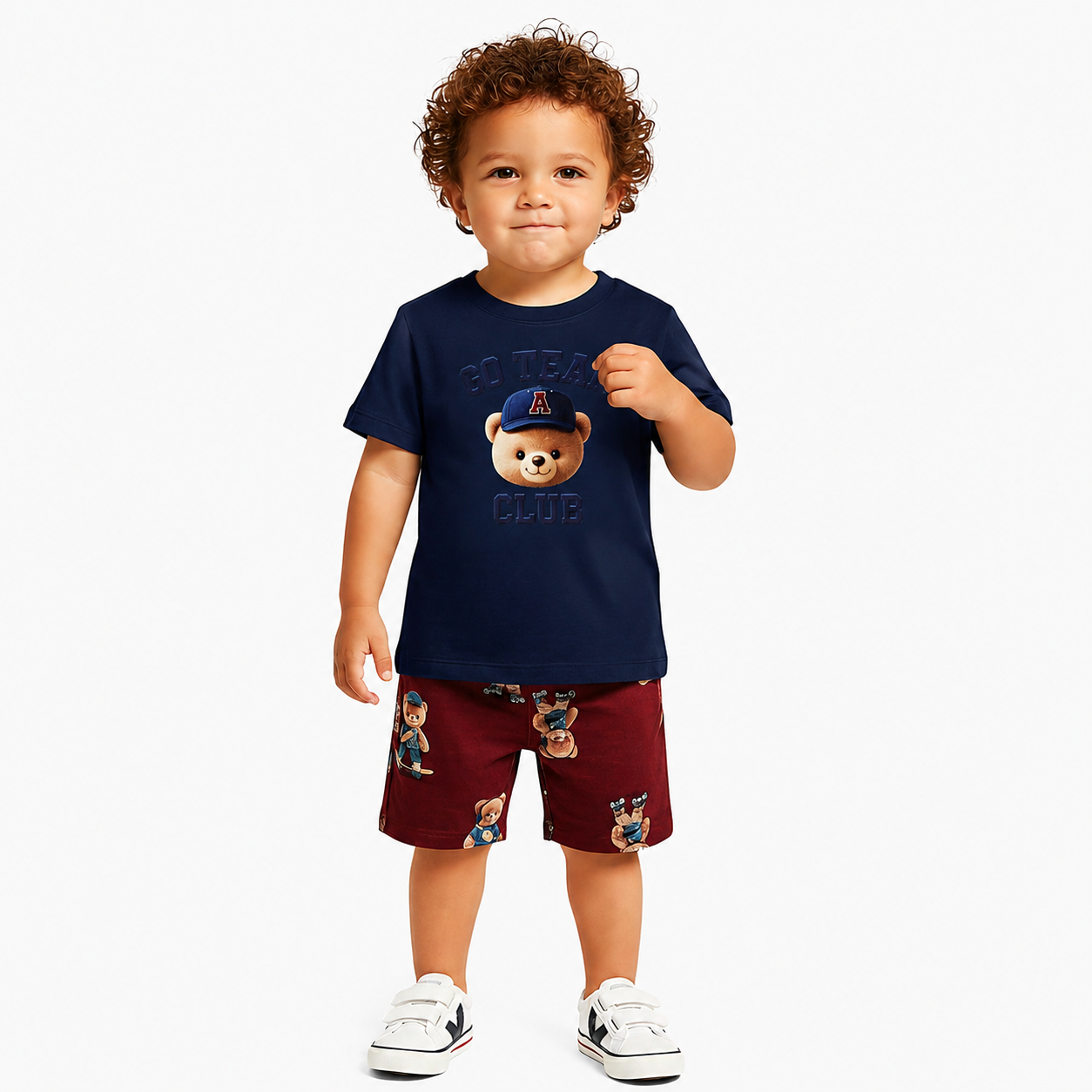 Conjunto Infantil Masculino Alakazoo Go Team Bear Casual