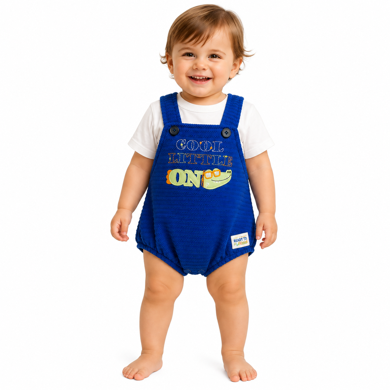 Conjunto Masculino Presente de Anjo Romper Coupé com Bordado