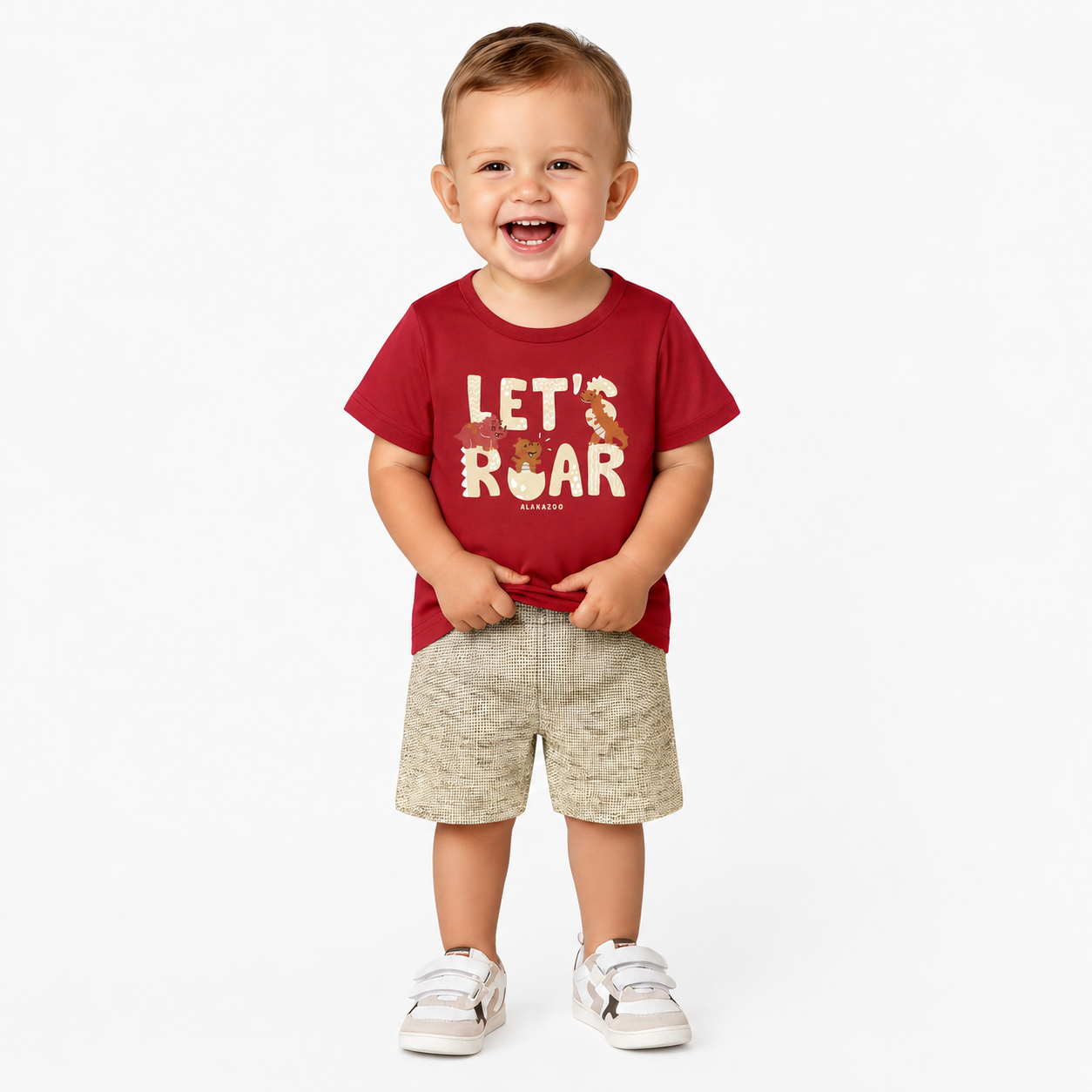 Conjunto Infantil Masculino Alakazoo Let's Roar Dinossauros Casual