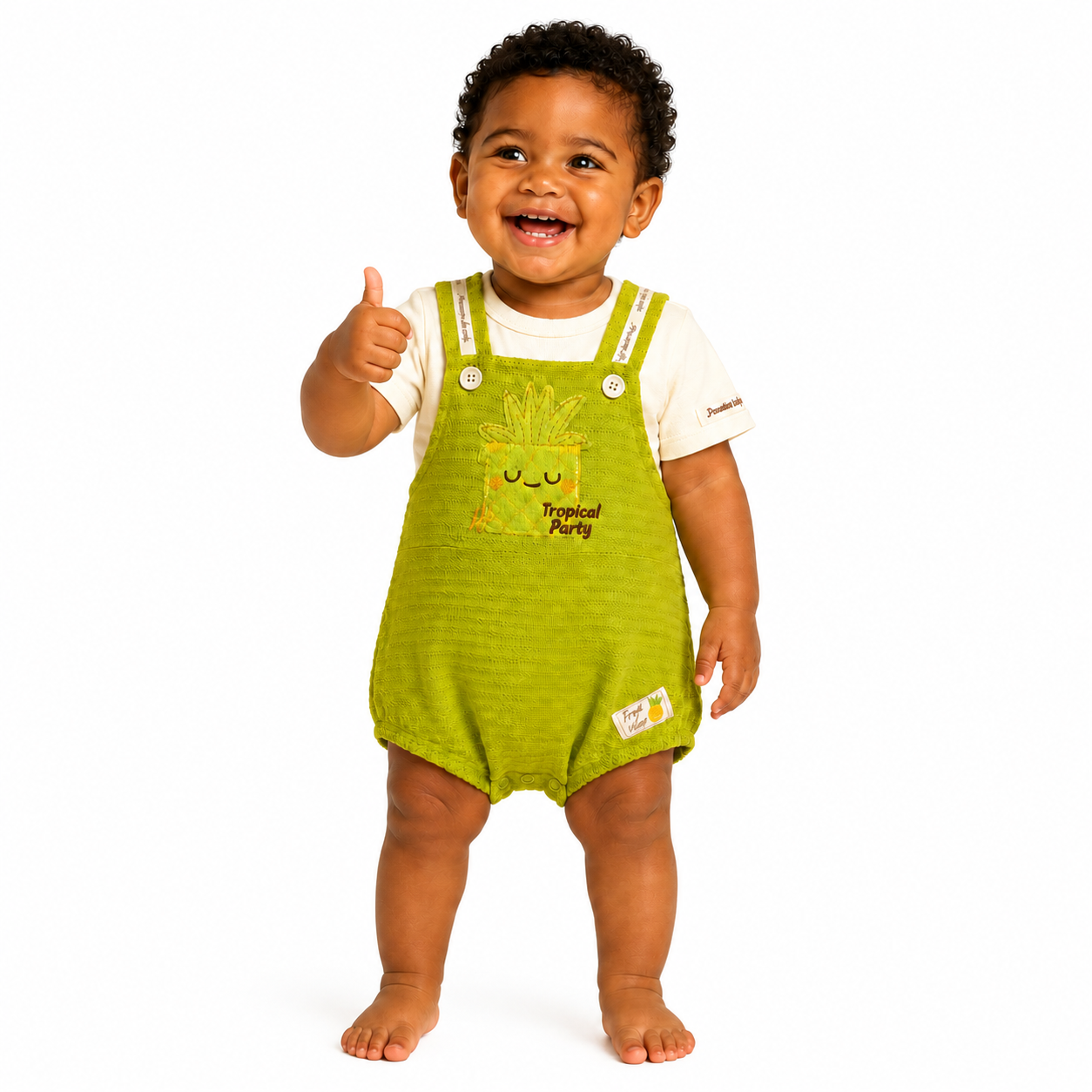 Conjunto Masculino Presente de Anjo Romper Coupé com Bordado
