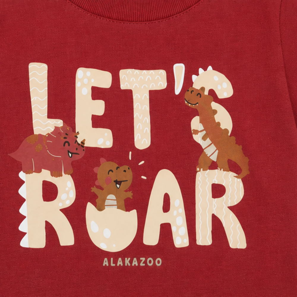 Conjunto Infantil Masculino Alakazoo Let's Roar Dinossauros Casual