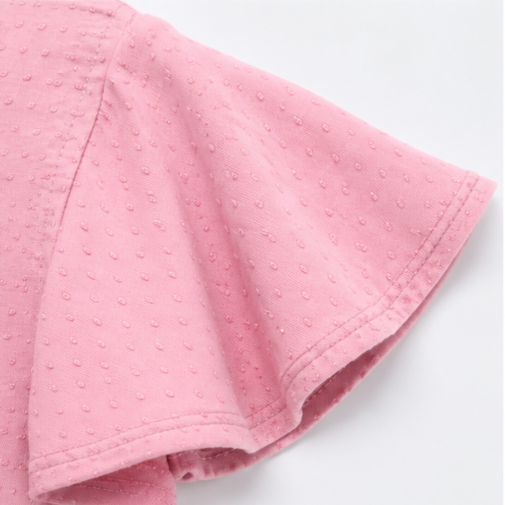 Blusa Infantil Feminina Alakazoo Texturizada Manga Babado Casual