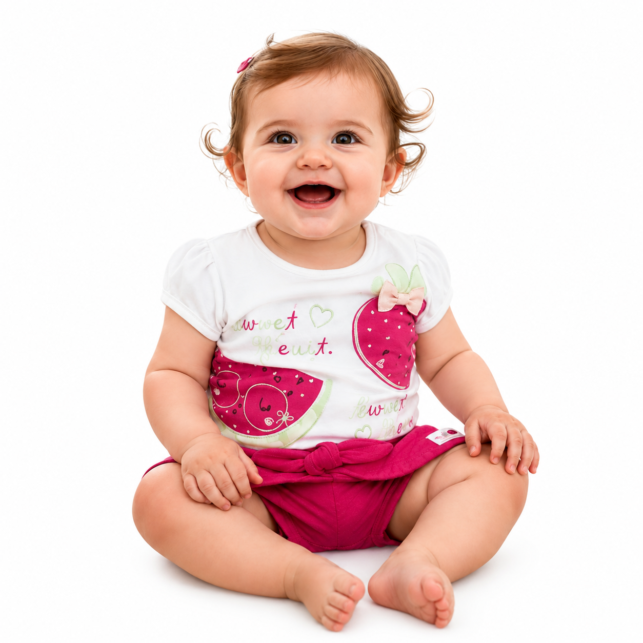 Conjunto Feminino Presente de Anjo Camiseta Silk e Short Coupé