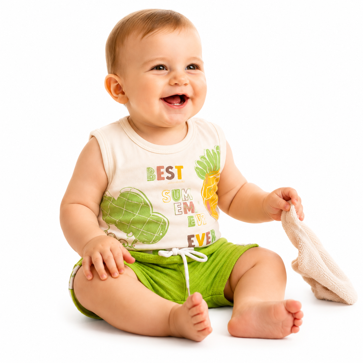 Conjunto Masculino Presente de Anjo Camiseta Silk e Short Coupé