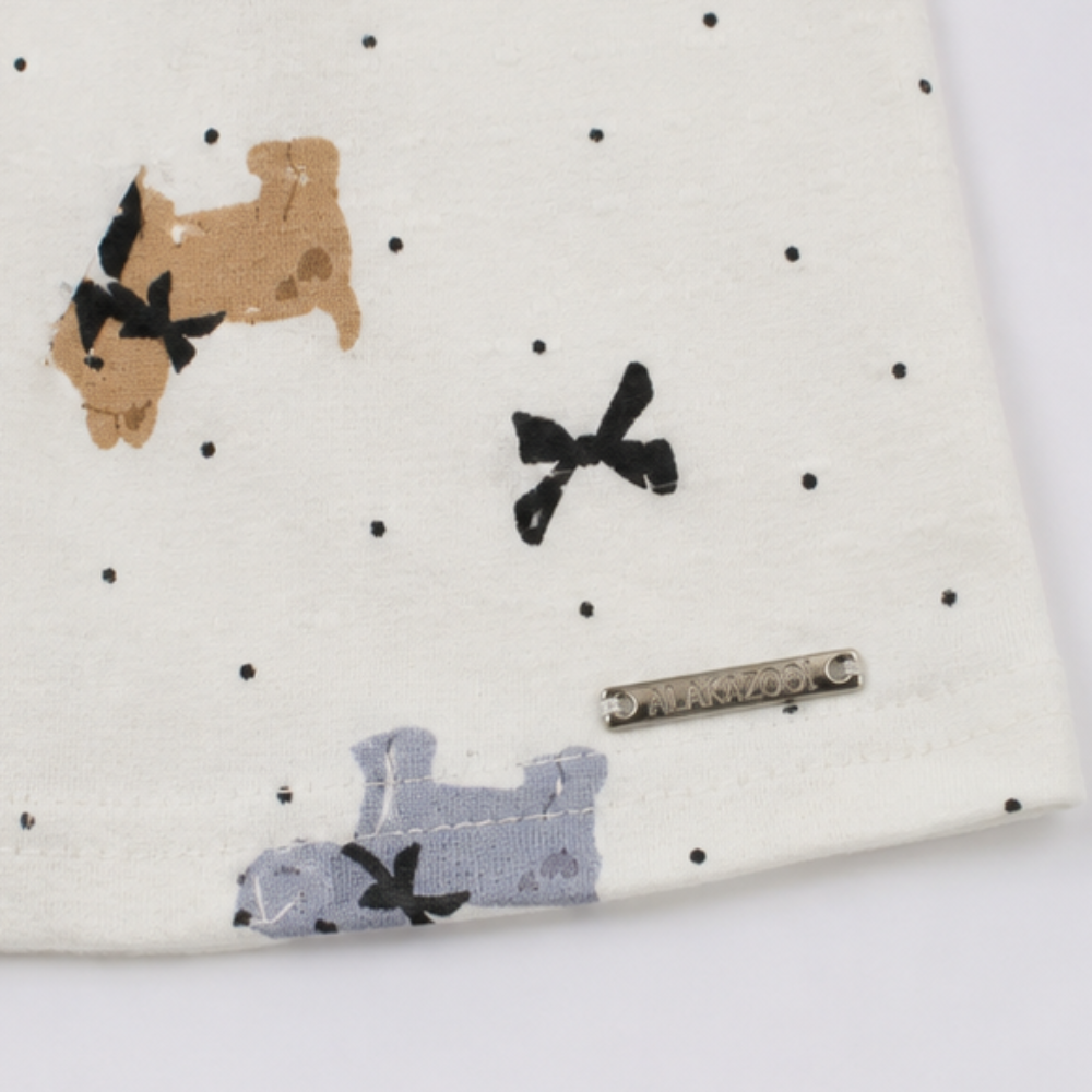 Vestido Infantil Alakazoo Cachorrinhos Malha Nikko Gola Boneca