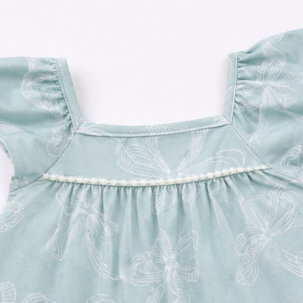 Vestido Infantil Milon Laços e Pérolas Elegante