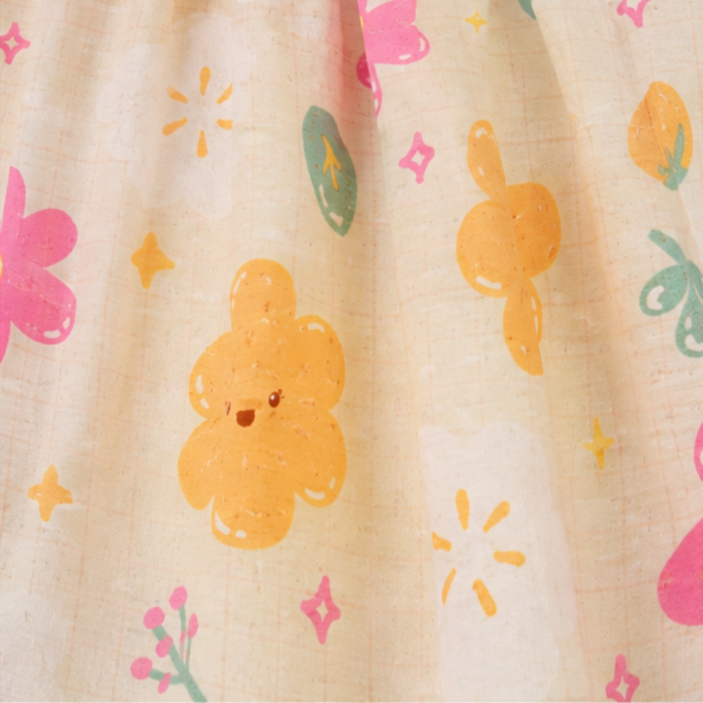 Vestido Infantil Alakazoo Flores Malha Nikko Casual