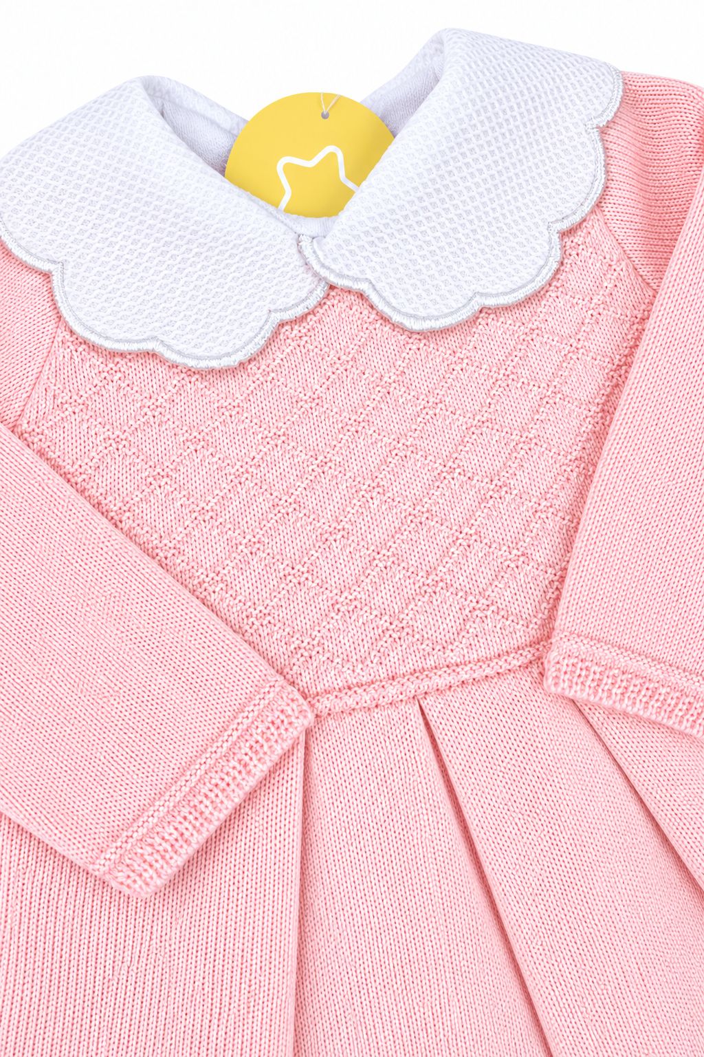 Kit Vestidinho Sanches Baby em Tricot 5 Peças
