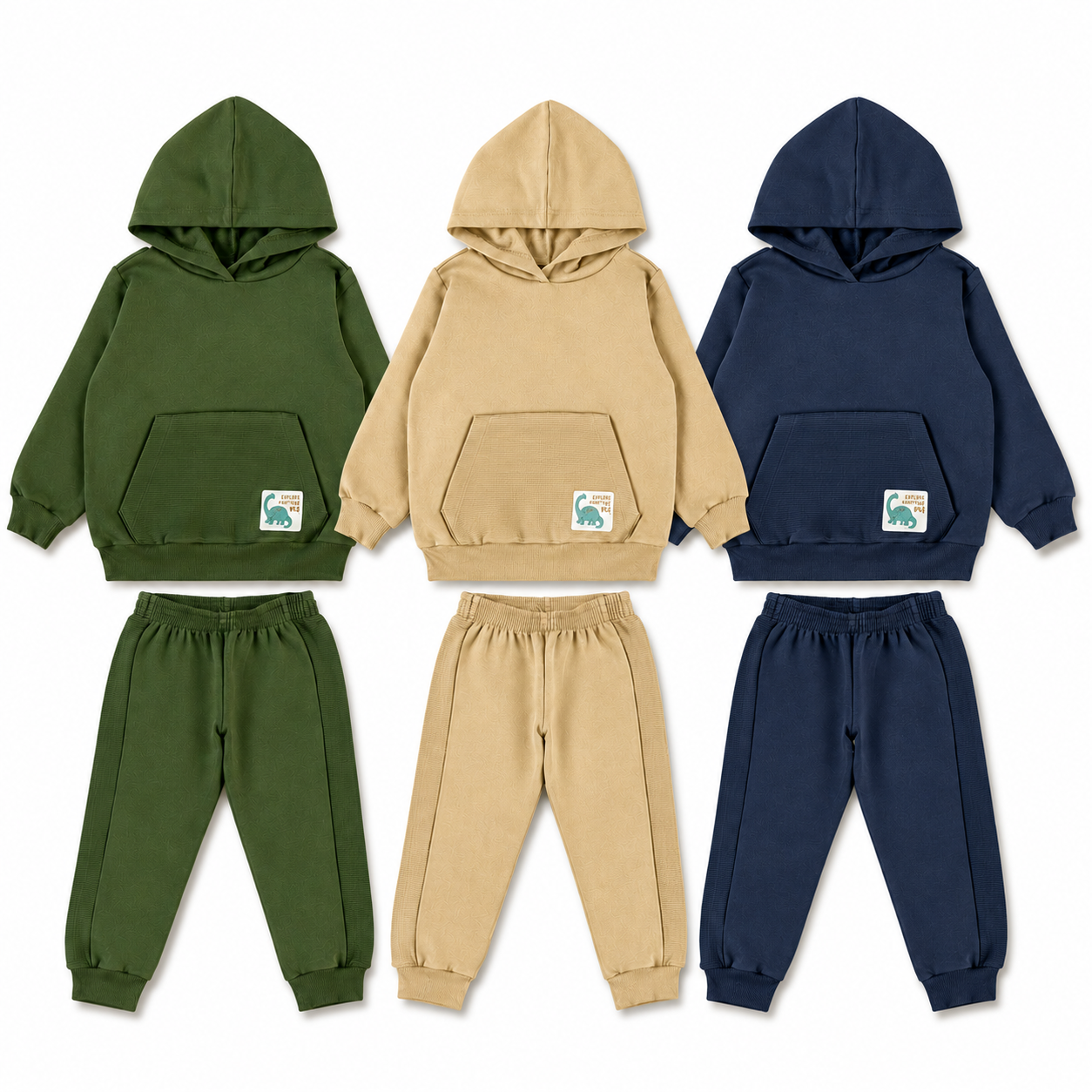 Conjunto Moletom Infantil Masculino Pulla Bulla com Capuz Dino Land 85
