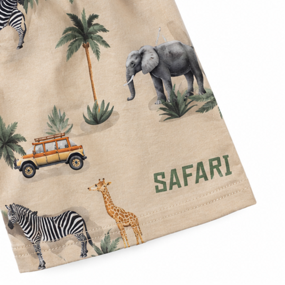Conjunto Infantil Masculino Kyly Bebê Safari United T-Shirt e Short
