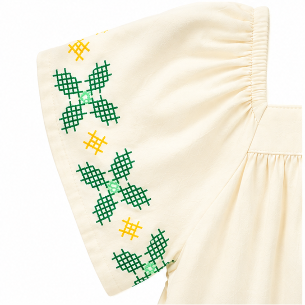 Vestido Infantil Feminino Nanai Tucanos e Palmeiras