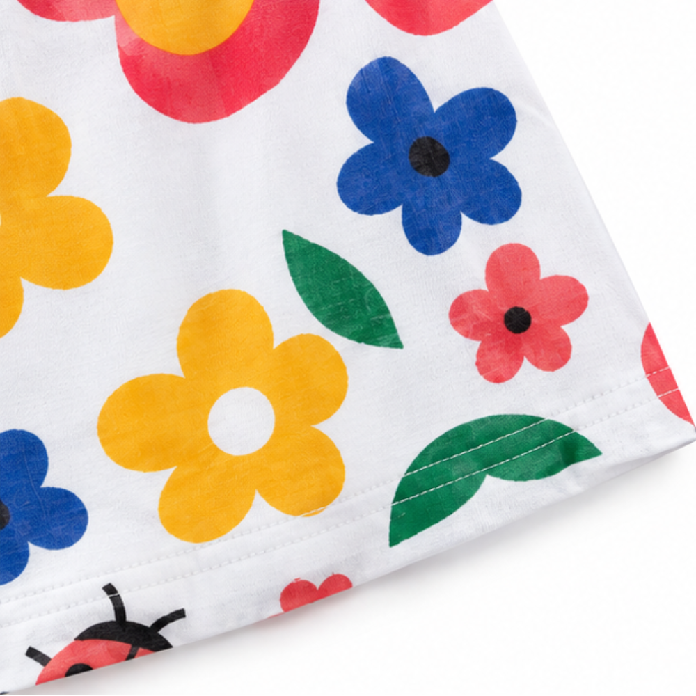 Vestido Feminino Kyly Bebê Regata Joaninha e Flores