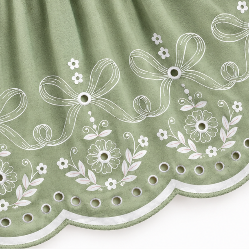Vestibody Milon Bebê Feminino Lacinho e Bordado