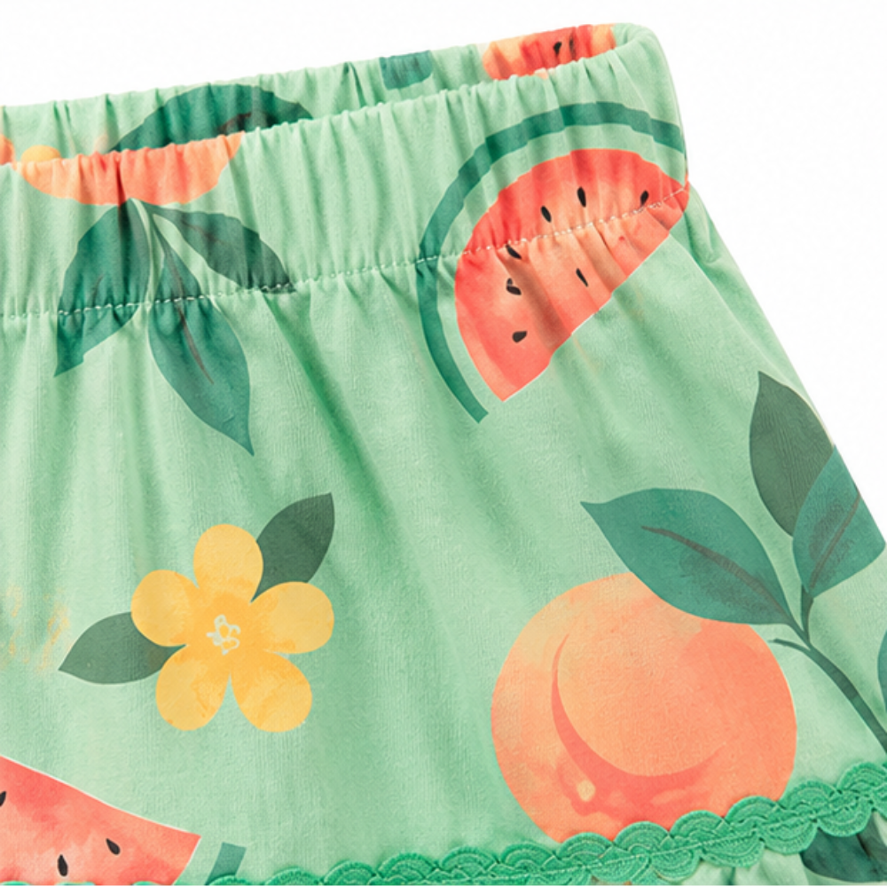 Conjunto Bebê Feminino Regata e Short Nanai Frutinhas