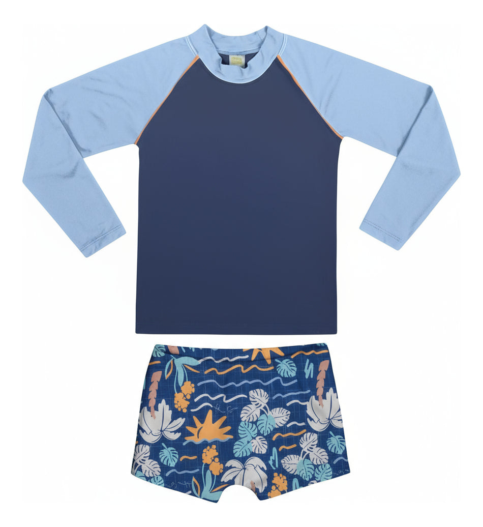 Conjunto Infantil Have Fun Bicolor Praia