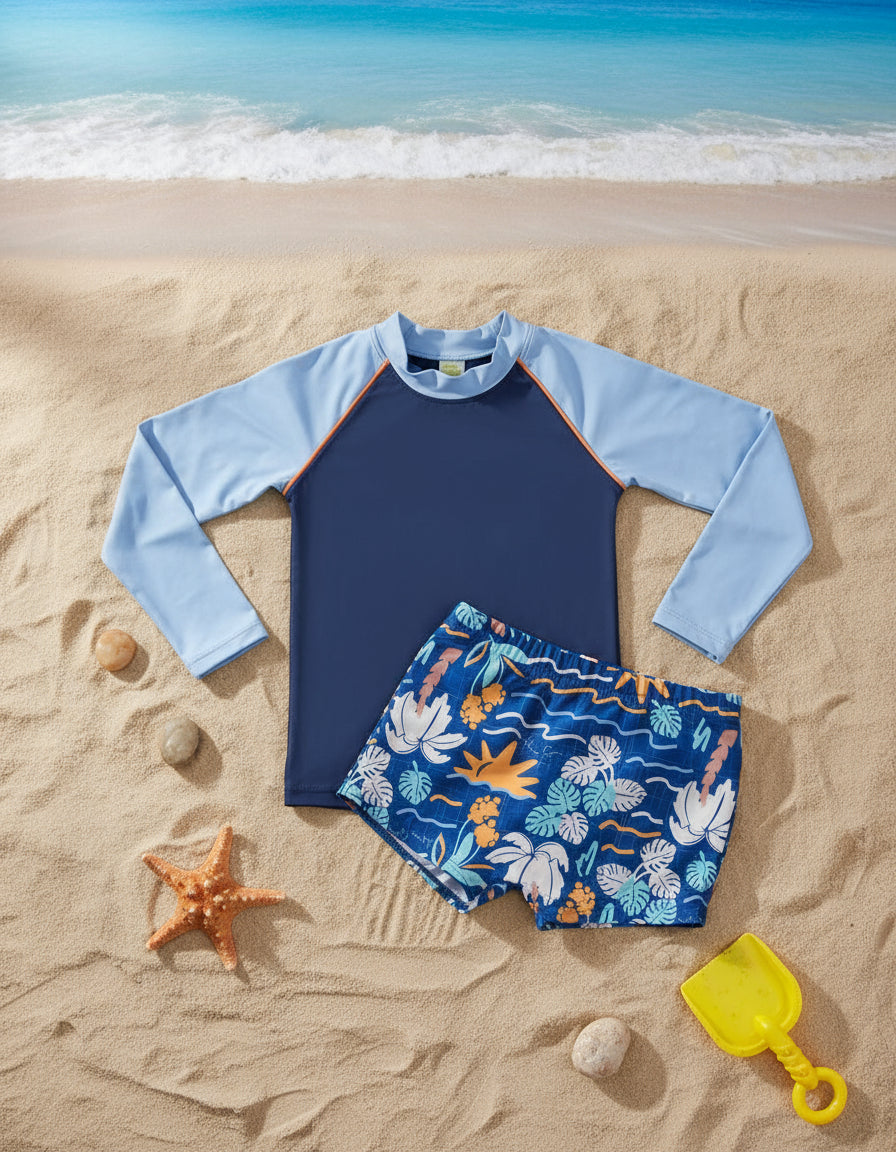 Conjunto Infantil Have Fun Bicolor Praia