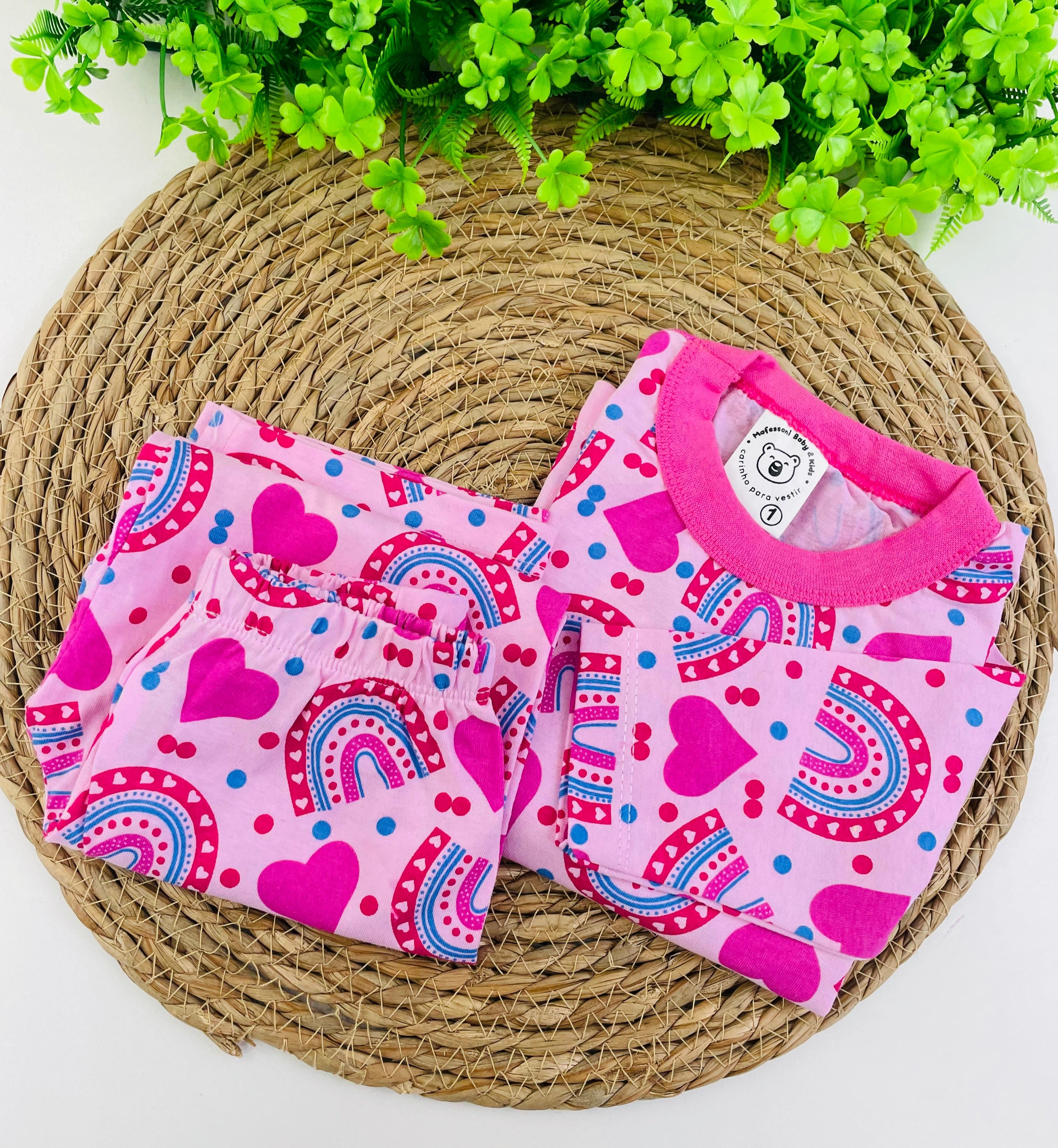 Pijama Manga Longa Mafessoni Arco Íris