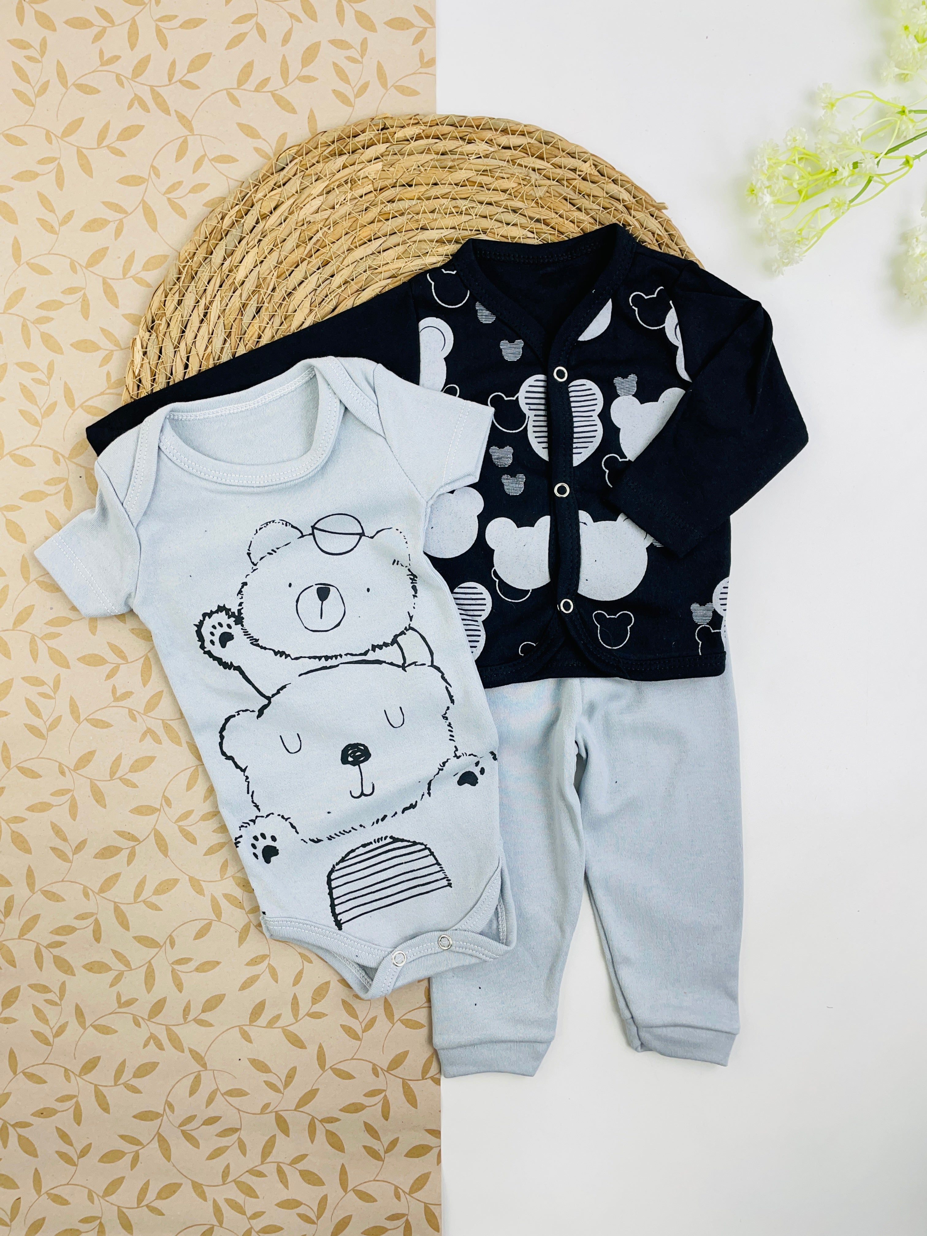 Conjunto Bichinhos Ursinhos 3 Peças