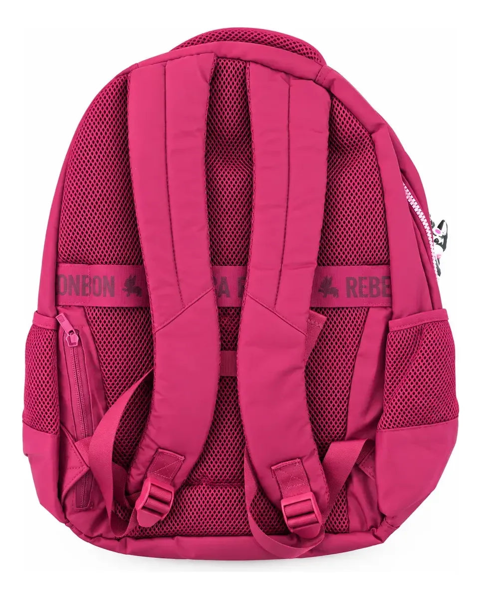 Kit Mochila de Costas Rebecca Bonbon Love 17,5 Oficial com Estojo e Lancheira