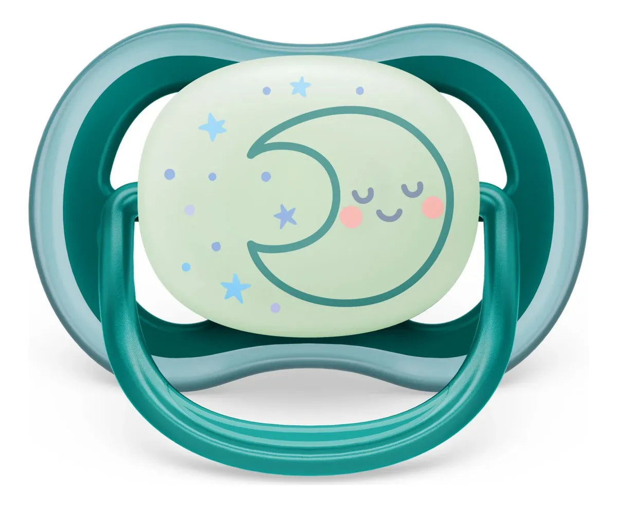 Chupeta Avent Ultra Air Nighttime Verde 6-18M