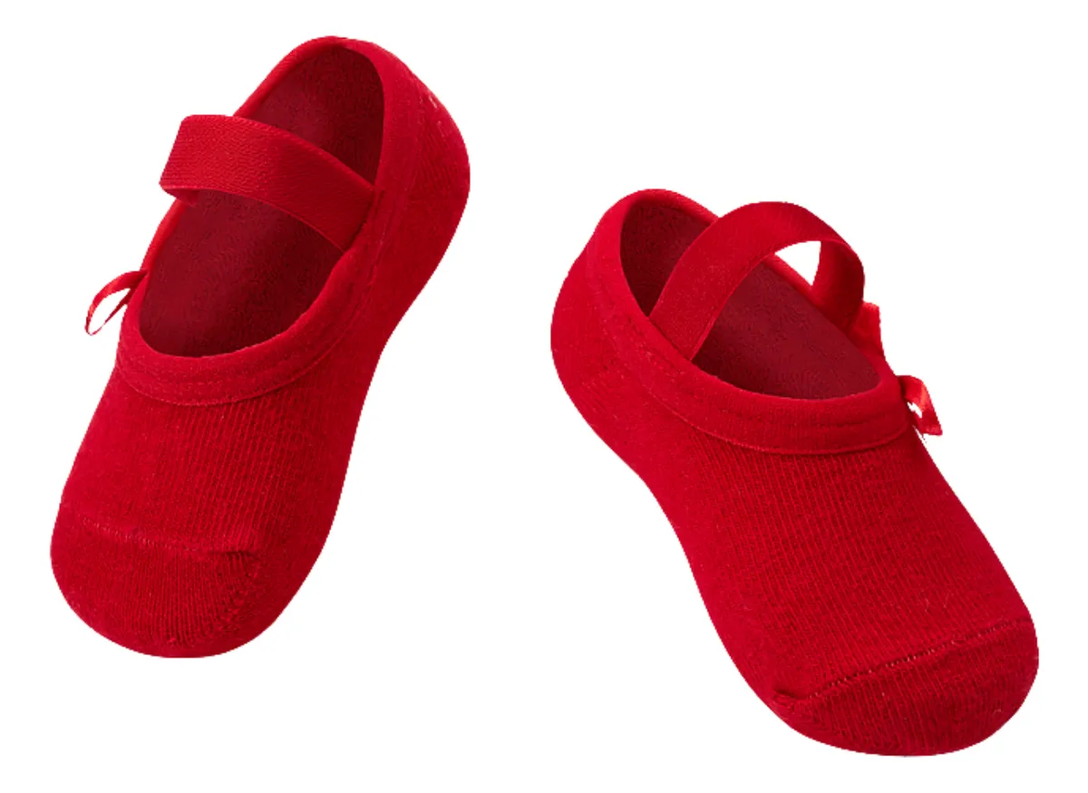 Meia Puket Bebê Com Lacinho Lisa Boneca Sapatilha Festa