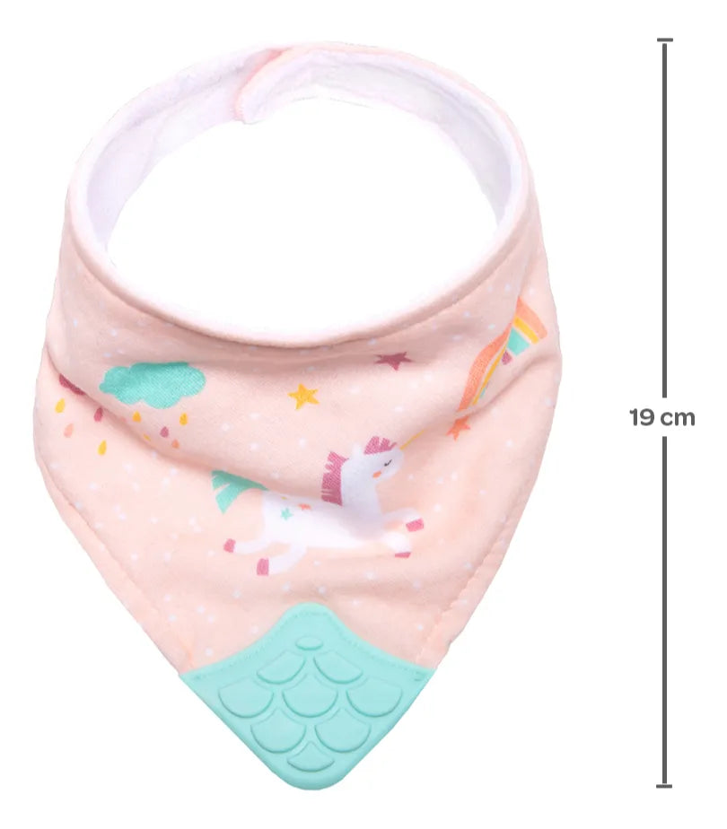 Babador Bandana Infantil Buba Magic com Mordedor de Silicone 4m+