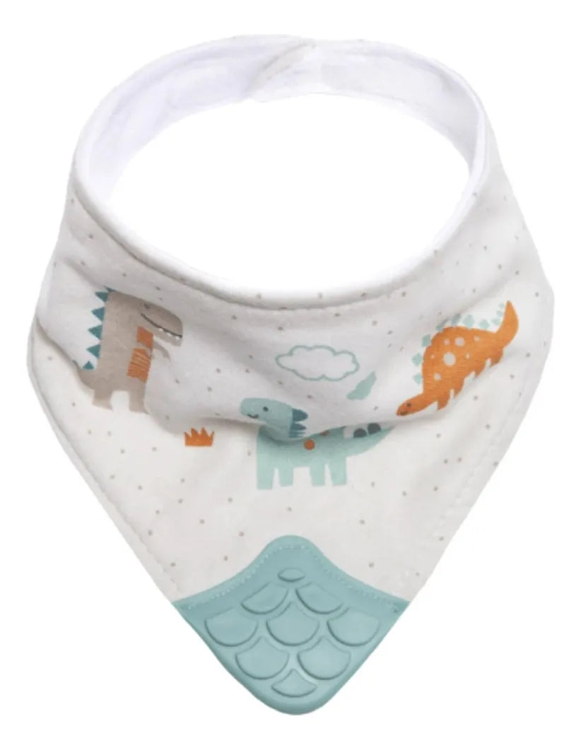 Babador Bandana Infantil Buba Magic com Mordedor de Silicone 4m+