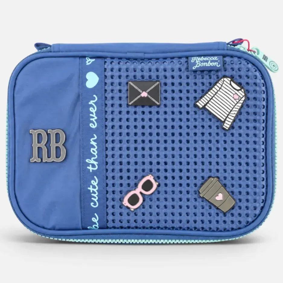 Kit Mochila de Costas Rebecca Bonbon Love 17,5 Oficial com Estojo e Lancheira