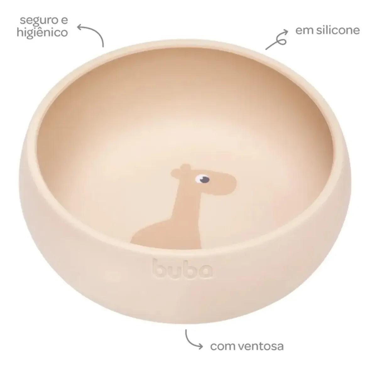 Pratinho Bowl Em Silicone Buba Com  Ventosa Cloudy +6 Meses