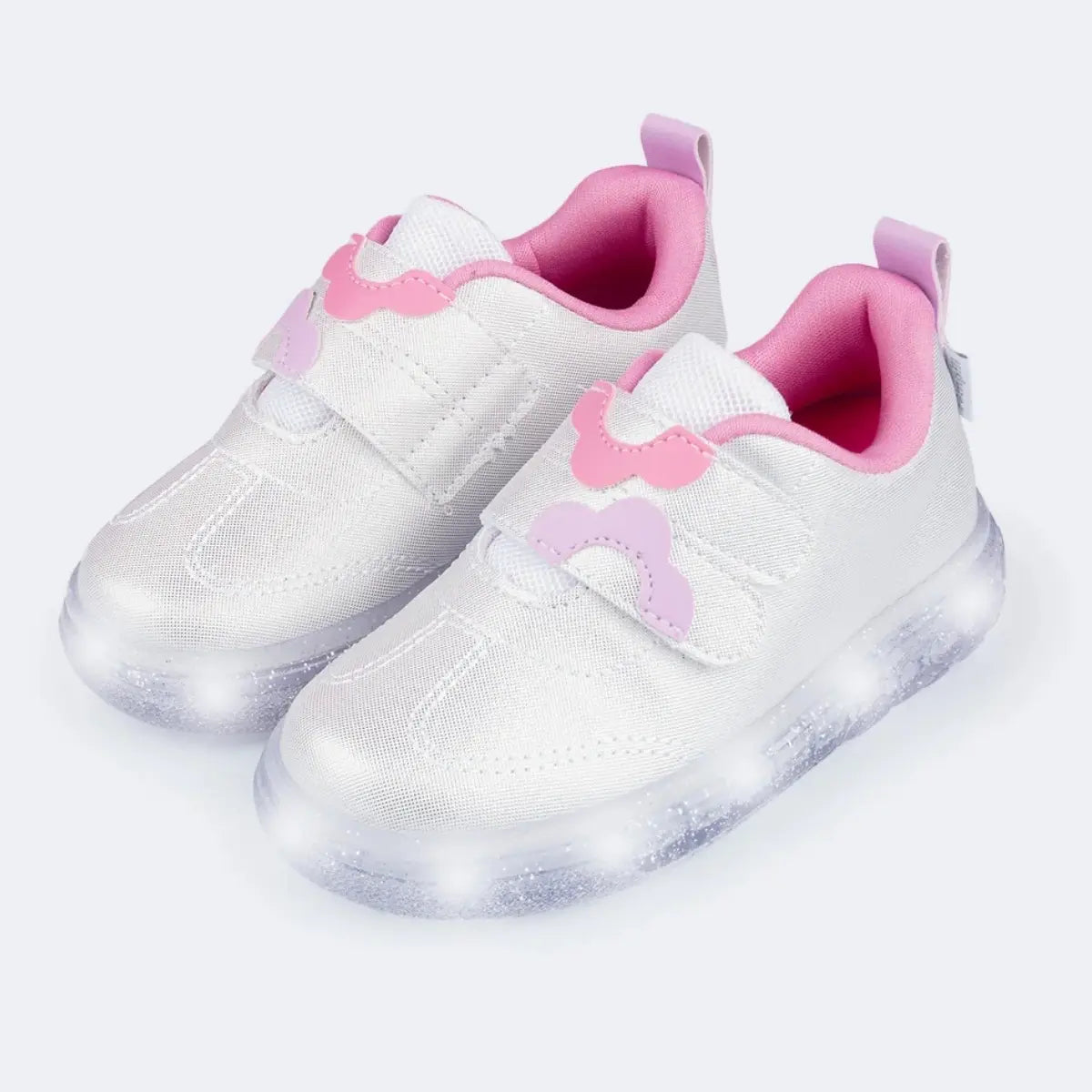Tênis Pampili Sneaker Luz Flores Led