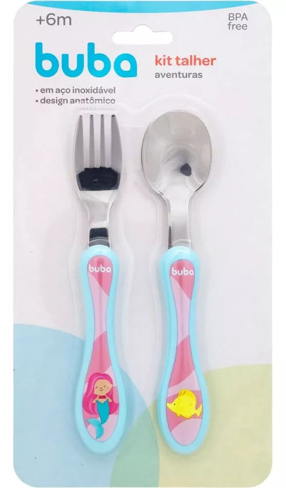 Kit Talheres  Buba Aventuras +6 Meses