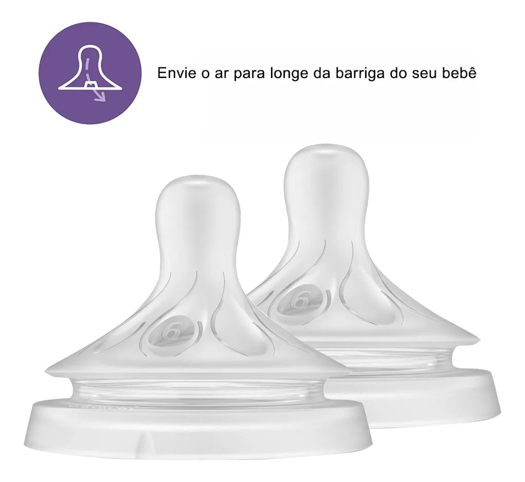 Bico Pétala 3.0 Avent Duplo 6M+ para Líquido Espesso