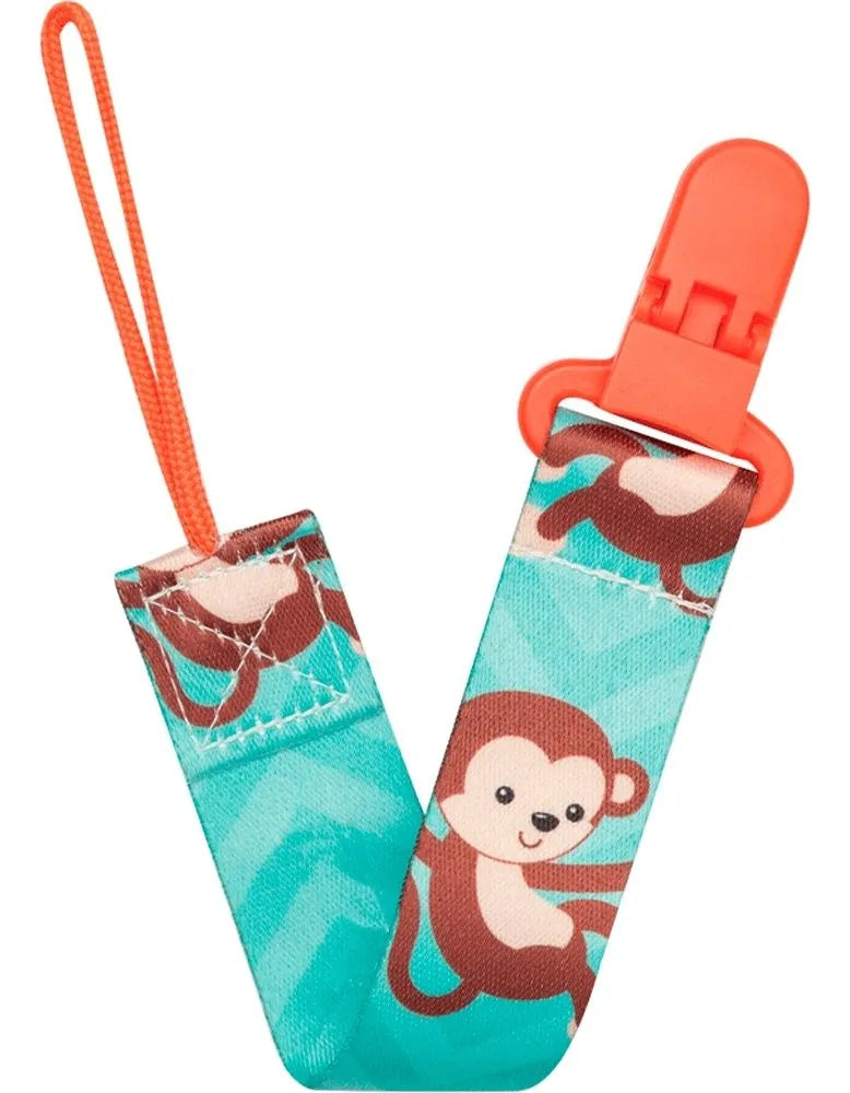 Prendedor de Chupeta Infantil Buba Animal Fun Seguro 3 Meses+