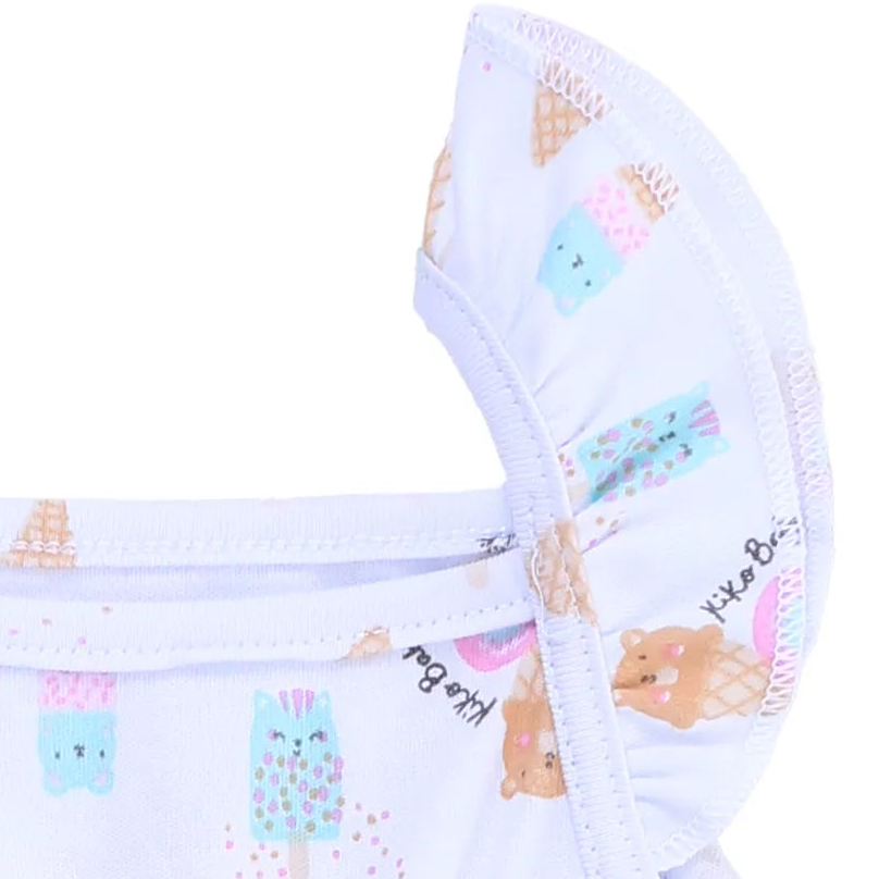 Macacão Infantil Feminino Kiko Baby Curto Sorvetes e Picolés – Conforto e Estilo para o Verão