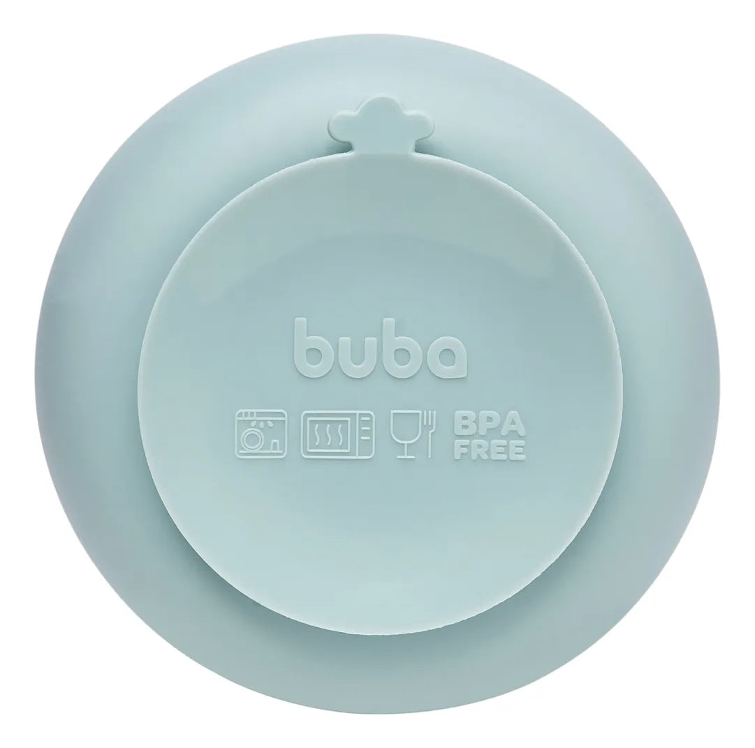 Pratinho Bowl Em Silicone Buba Com  Ventosa Cloudy +6 Meses