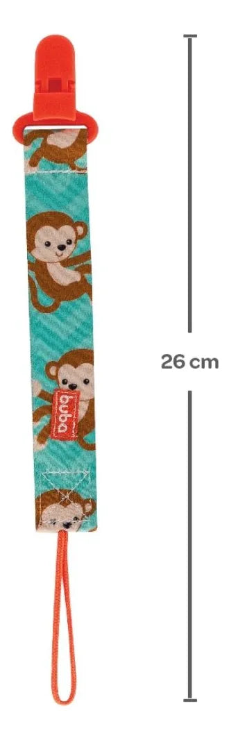 Prendedor de Chupeta Infantil Buba Animal Fun Seguro 3 Meses+
