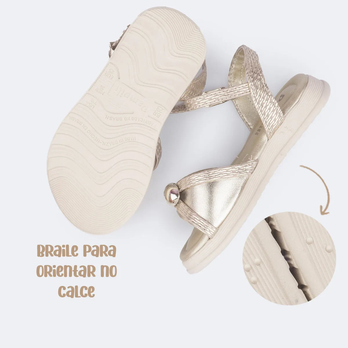 Sandália Infantil Feminina Pampili Sand Flower Tramado