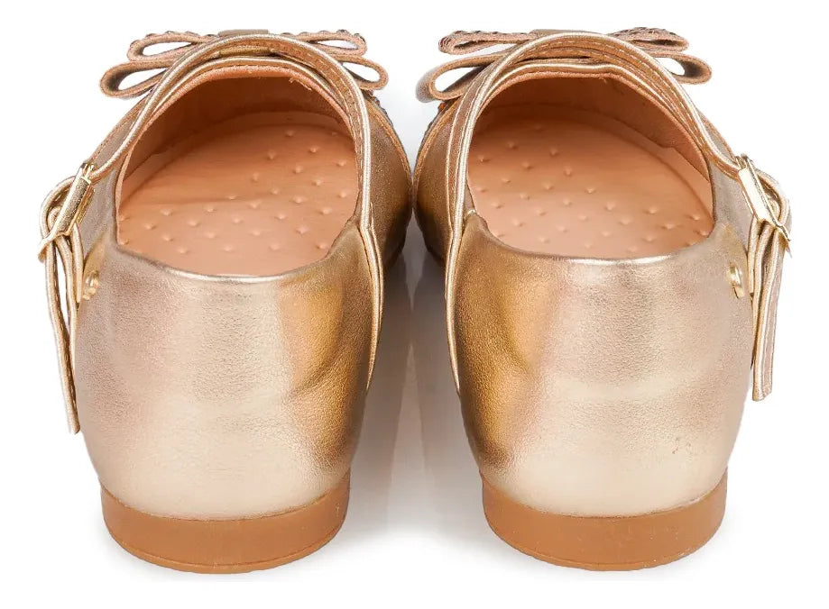 Sapatilha Infantil Festa Pampili Angel Laço com Glitter e Strass Confortável