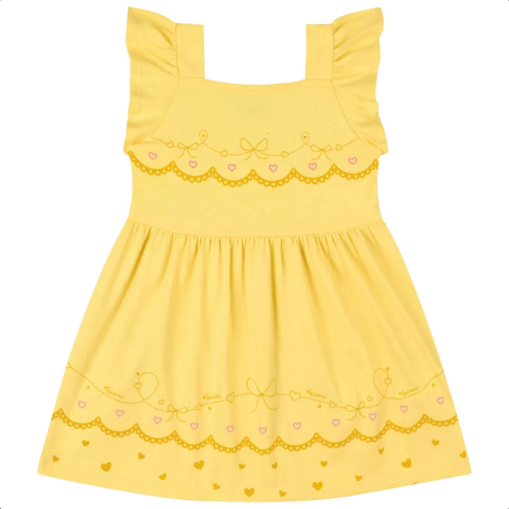 Vestido Infantil Kaiani Lacinhos e Corações – delicadeza e conforto para meninas