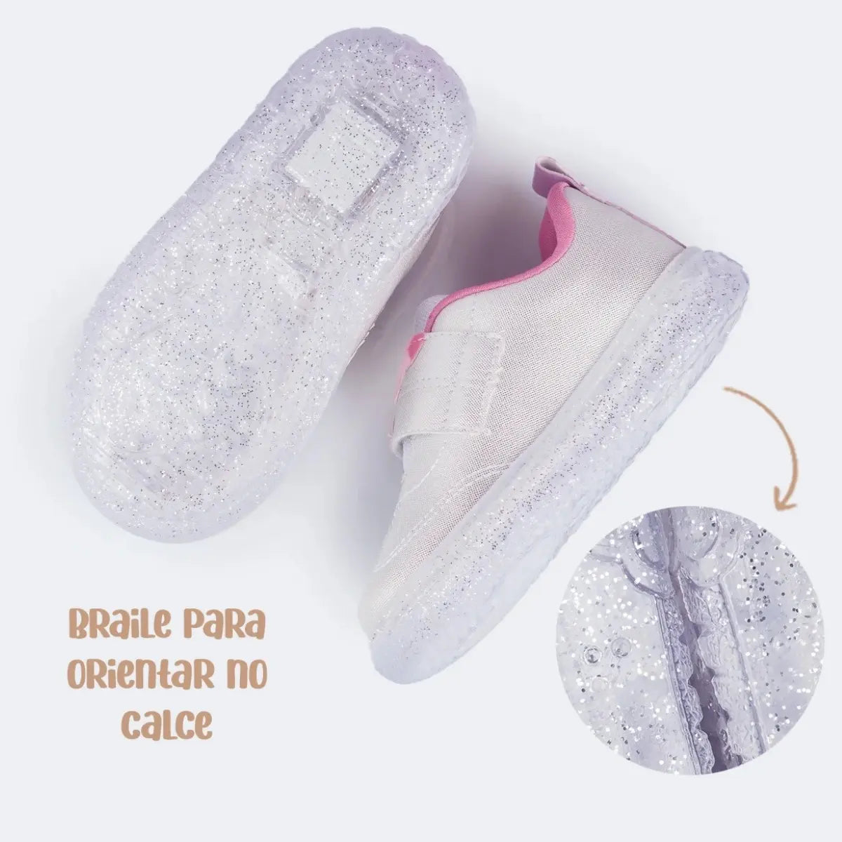 Tênis Pampili Sneaker Luz Flores Led