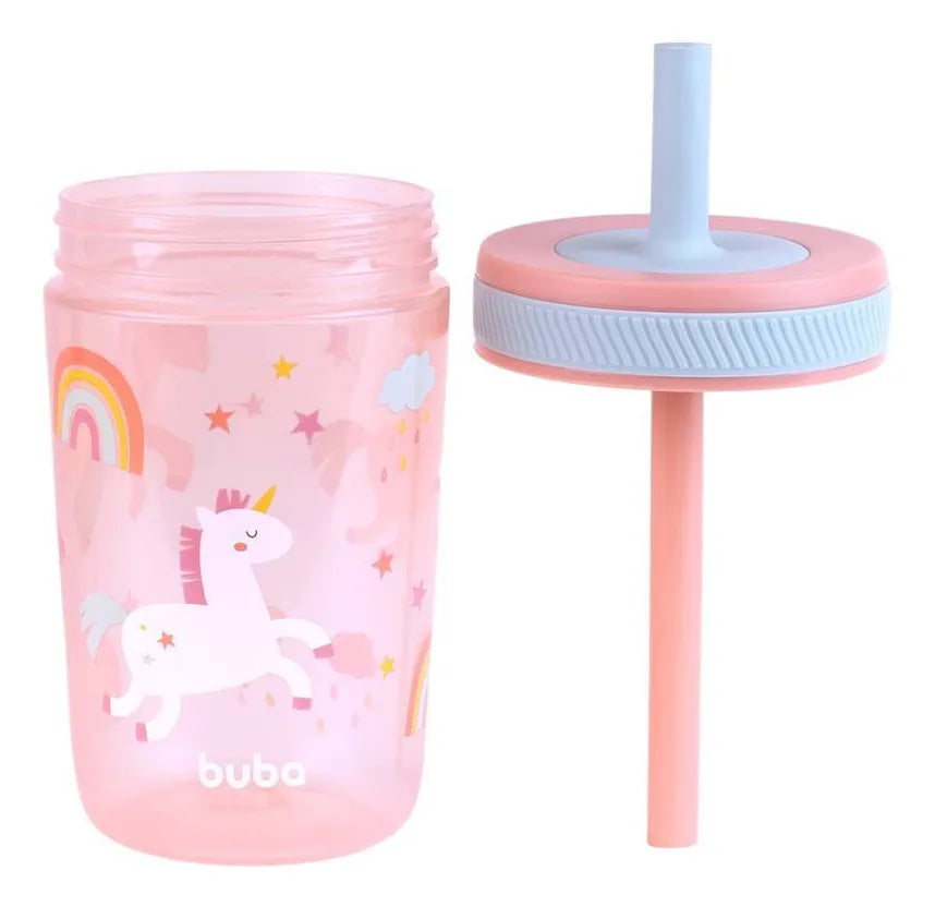 Copo Antivazamento Infantil Buba Magic com Canudo +12M Livre de BPA