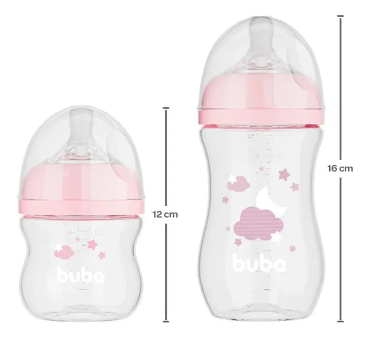 Kit Mamadeiras Buba Easy Flow Nuvem 2 Peças